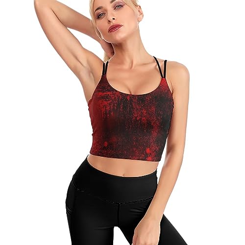 RIMENCH Women Padded Sports Bra Fitness Workout Running Shirts Yoga Tank Top2