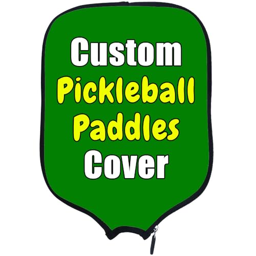 RTYVBMX Custom Pickleballs Paddles Cover Design Your Own Add Pgoto Text Logo Rackets Sleeve Case, Fits Most Paddles, 8.5x11.5 Inch, Green