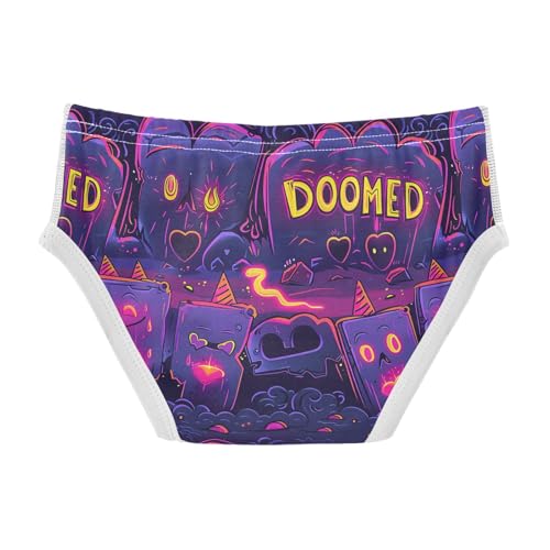visesunny Boys Cotton Underwear Doomed Halloween Tombstone Printed Toddler Soft Training Briefs Size 2T-8Y for Kids2