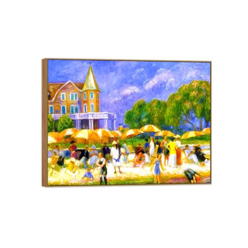 Tableau William Glackens Umbrella 40x30cm avec Cadre en Bois pour Décoration Murale de Salon