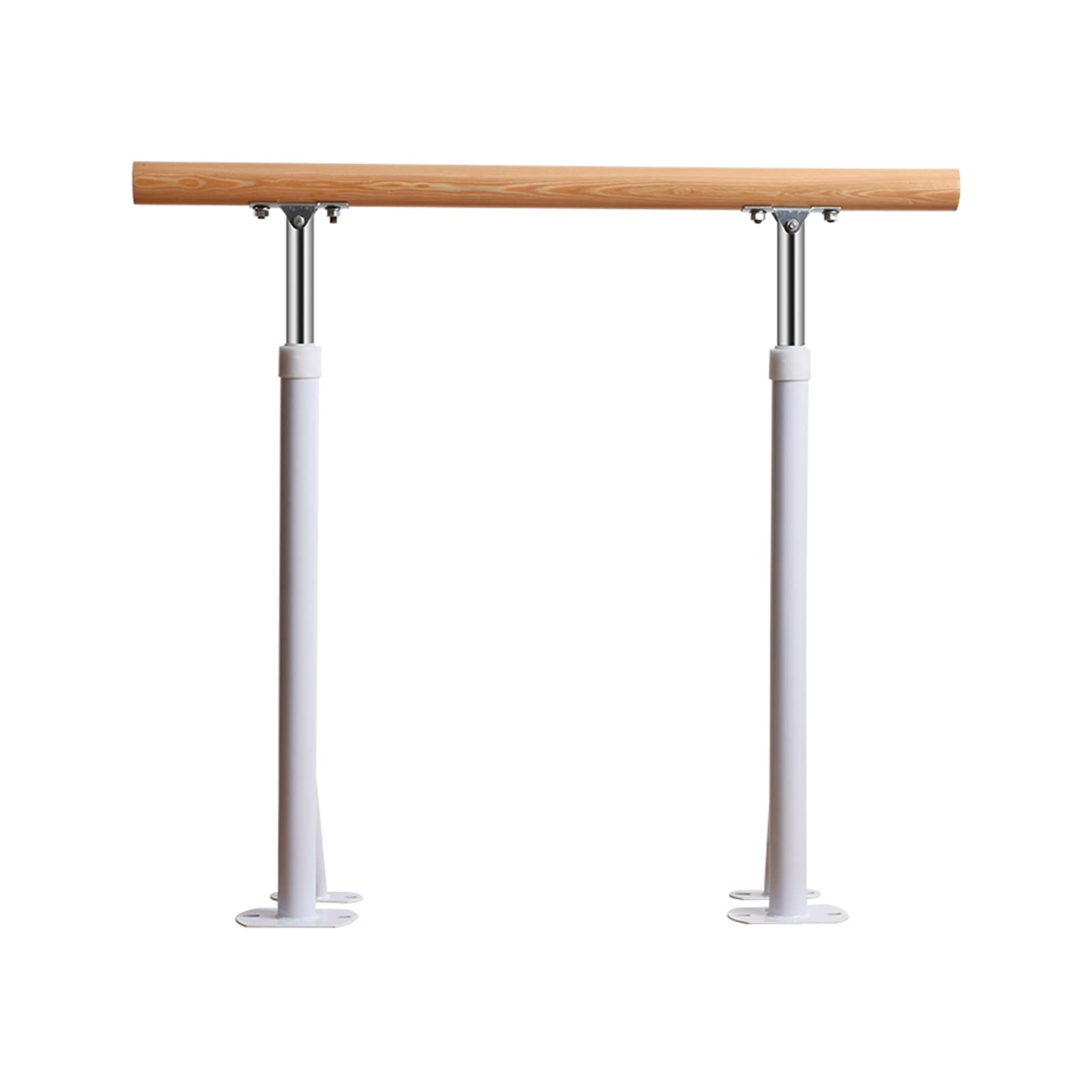 Sbarra da Danza Classica da Pavimento, Barre per Stretching Regolabili, Sbarra autoportante per Il Fitness da Ballo a casa，White 1 m