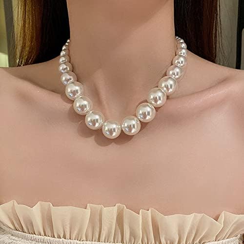 Vintage Boho Pearl Choker Necklace – Dainty 1920s Style, 18-inch, Faux Pearls & Alloy - View #12