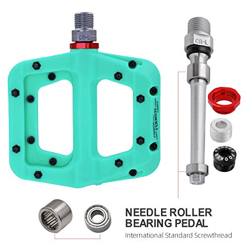 image for FOOKER MTB Pedals Mountain Bike Pedals 3 Bearing Non-Slip Lightweight 
