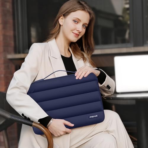 Image of MOSISO Compatible with MacBook Air 15 inch Case M5 2026 M4 M3 M2 2025-2023 | A3448 A3241 A3114 A2941, Protective Hard Shell Case&Puffy Sleeve Bag&Keyboard Skin&Webcam Cover&Screen Film, Navy Blue