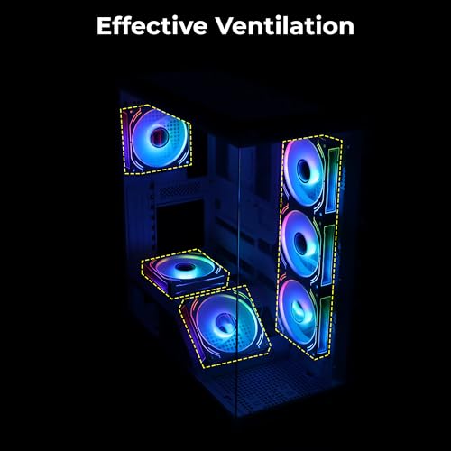 Image of Zebronics Premium Gaming Case, Mid-Tower, EATX, ATX, Upto 360mm AIO Support, 6 ARGB Fans with 2 Reverse Blade Fans, Type-C, USB 3.0, Vertical GPU, Magnetic Dust Filter (Xenocore, Black)