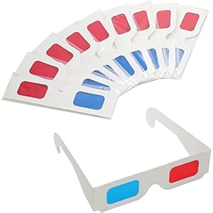 LRMYS 3D Papierbrille, 10 Paar