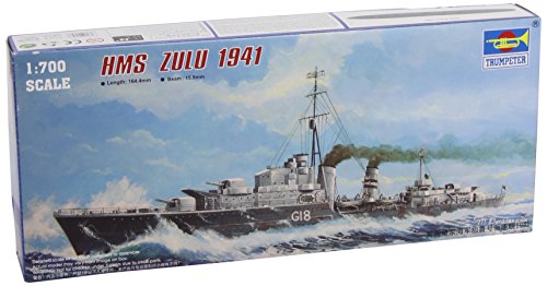 HMS Zulu 1941 Trumpeter 1:700 construire un destroyer miniature