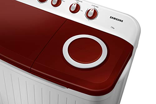 Image of Samsung 7 Kg 5 Star Semi-Automatic Top Load Washing Machine Appliance (WT70M3000HP /TL, Light Grey, Air turbo drying)