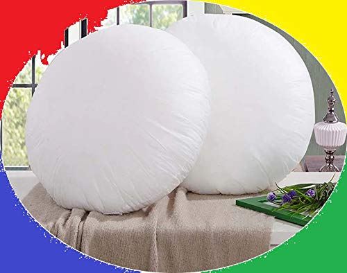 Image of JDX and Fiber Round Cushion Set of 2 for Living Room and Sofa, 16x16 Inch, B0BGSP1L74