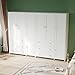 VOWNER Armoire Wardrobe Closet with Drawers and Mirror, 71