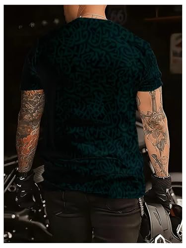 Image of RoseSeek Men's Color Block Short Sleeve Tee Shirts Casual Crewneck T Shirt Trendy Summer Tops