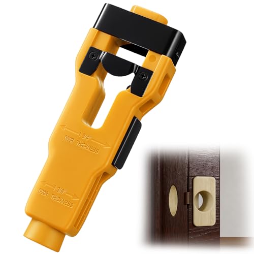 Vivasself Door Latch Mortise Tool Installation Kit Precision Scoring Chiseling Fits for 1-3/4'' or 1-3/8'' Thick Wooden Door, Clean Accurate Cuts for Latch Installation Professional Use(Yellow)