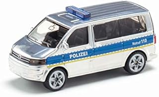 siku 1350, Police Team Van, Metal/Plastic, Silver, Opening tailgate, Trailer hitch
