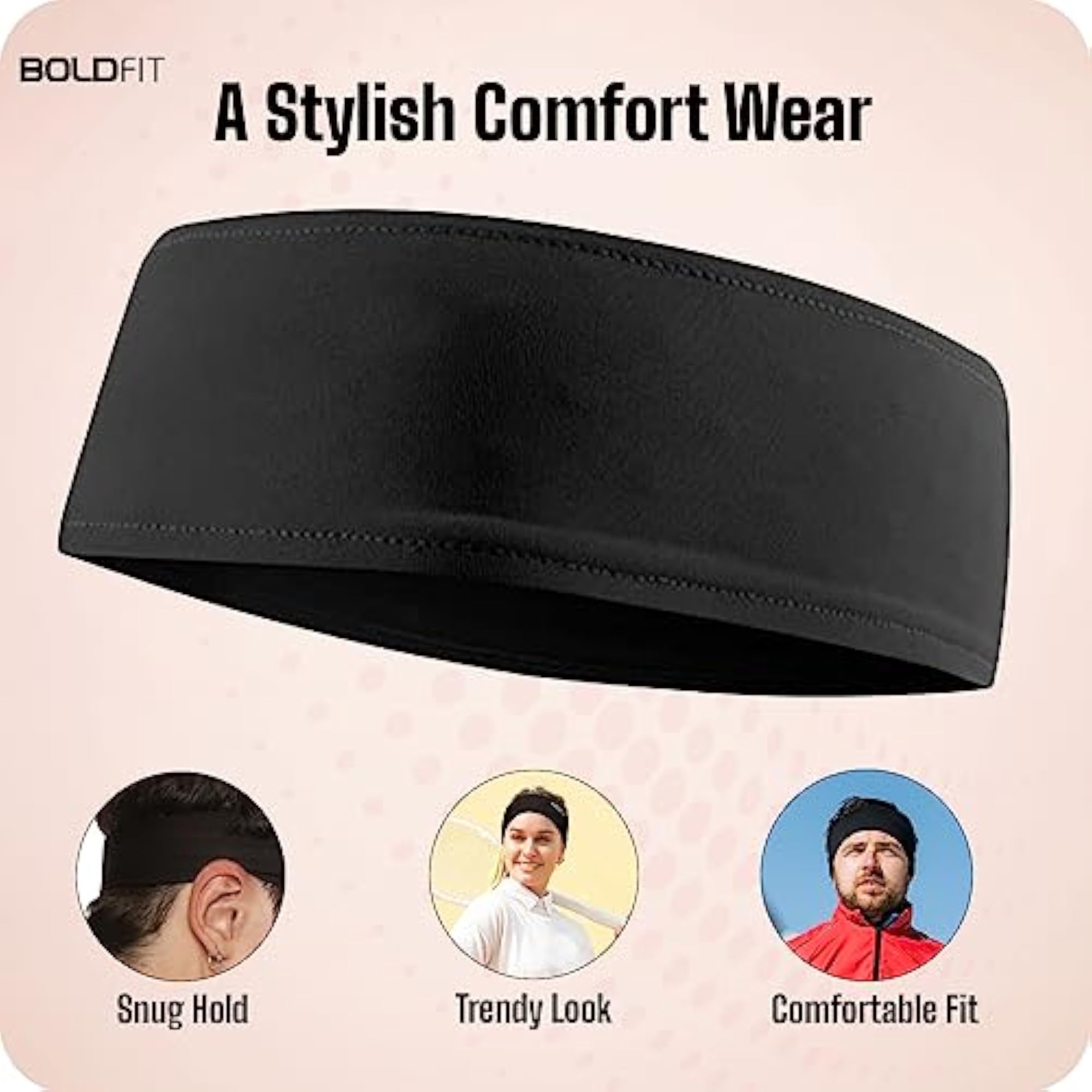Strapless Sports Sweat Headband, Pack of 1