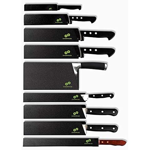 EVERPRIDE 9-Piece Knife Guard Set, Universal Blade Cover Sheaths for Chef and Kitchen Knives – Durable Knife Edge Guards Include Multiple Sizes to Protect Your Full Set of Knives - Knives Not Included Cover