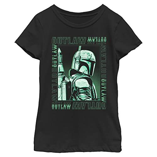 T-shirt Star Wars Boba Fett manches courtes noir XL pour fille