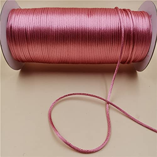 Cuerda De Nailon Satinado De 2Mm, Cuerda De Satén De Cola De Rata, Cuerda De Nailon Para Abalorios, Fabricación De Joyas, Carrete De 250 Yardas