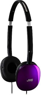 JVC HAS160V Flats Lightweight Folding Headphones On Ear Violet