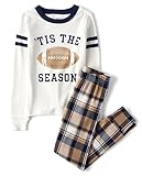 The Children's Place Baby Kids 2 Piece Family Matching, Football Pajama Sets, Cotton, Tis The Season, 5