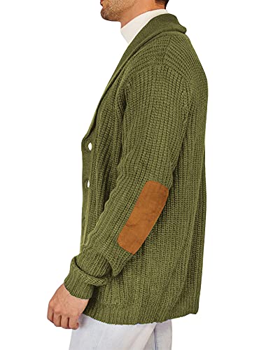 Esobo Men's Shawl Collar Cardigan Sweater Multi-Color Button Down Knitted Sweaters with Pockets2
