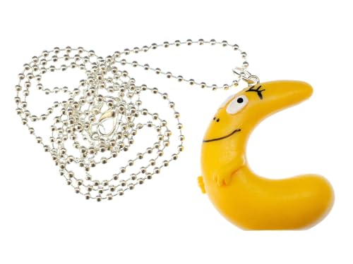 C Barbapapa Collier 80 cm Lettre Miniblings Initiale ABC Barbamama Jaune, 40mm, Non connu