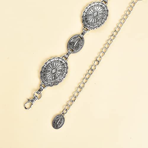 Iluvatar Waist Chain Women's Metal Chain Dress With Butterfly Sweater Chain Silver Retro Waist Chain Punk Belt #TOP3