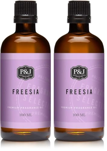 Image of P&J Trading Fragrance Oil | Freesia Oil 100ml - Candle Scents for Candle Making, Freshie Scents, Soap Making Supplies, Diffuser Oil Scents (Pack of 2)