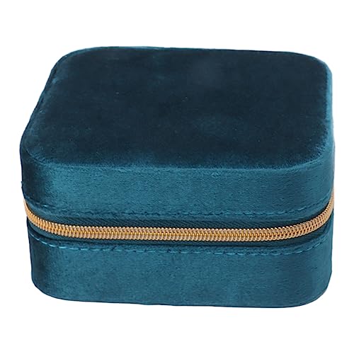 Organizador de Caixa de Joias de Veludo para Viagem, Estojo Portátil de 2 Camadas de Veludo para Arm