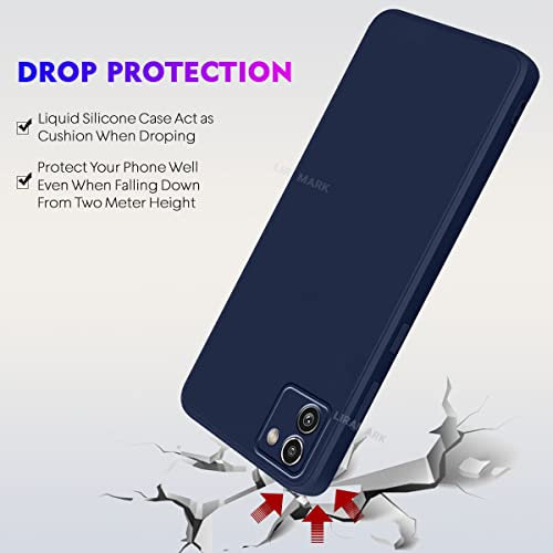 Image of LIRAMARK Silicone Soft Back Cover Case for Samsung Galaxy A03 (Blue)