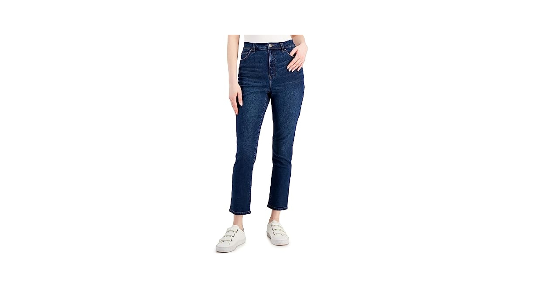 【THEAIRTOWN】cat leather jeans ★S/M Style & Co. Women's Petite Slim Leg Ankle Jeans at Amazon