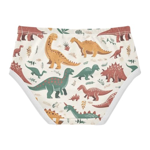 Wusikd Dinosaurs Girls' Underwear Cotton Vintage Girls Briefs Soft Toddler Underwear 2T2