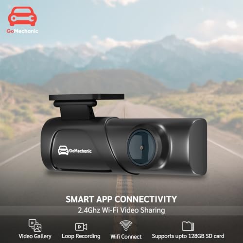Image of GoMechanic Car DashCam with 2K + 4MP Front & 1080p + 2MP Rear HD Recording, 3.7 inch LCD Touch Screen