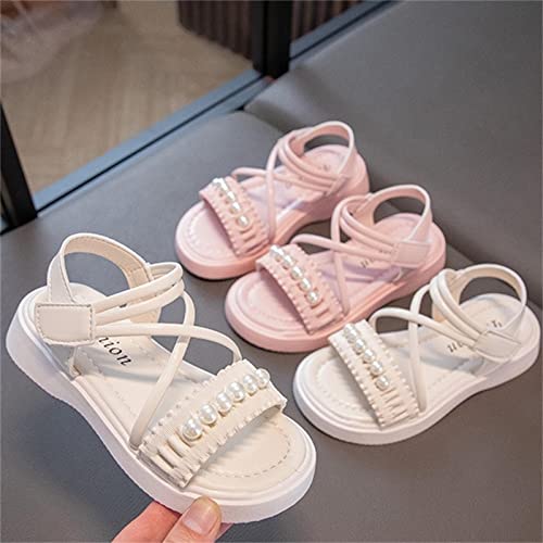 Big Kids Girl Sandals Summer Pearl Roman Shoes Flat Bottomed Non Slip Daily With Dress Shoes Youth Slides2