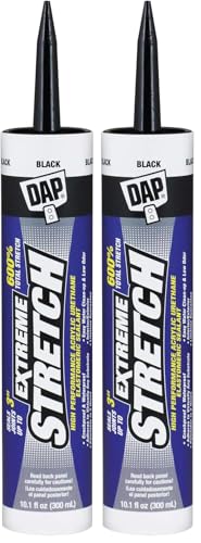 Image of DAP 7079818713 Extreme Stretch Elastomeric Sealant, Black, 10 Ounces (Pack of 2)