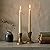 Cast Iron Candle Holders Antique Brass Iron Taper Candle Holders Set of 2, Decorative Metal Candlestick Stands for Weddings, Dining, Parties, and Home Decor