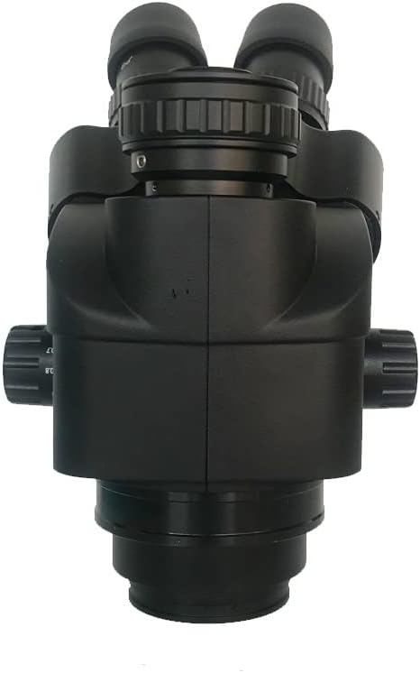 Miniatura 4 de Kit de accesorios para microscopio para adultos, plástico negro 7X-45X, cabezal de microscopio trinocular con adaptador de cámara de microscopio