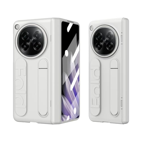 �����^�܂肽���ݎ��g�ѓd�b�A�[�}�[ Oppo Find N6 �p�P�[�X�A�X�^���h�t���t���{�f�B�ϏՌ��J�o�[�A�����X�N���[���v���e�N�^�[�A�q���W�ی�d�b�P�[�X(White)