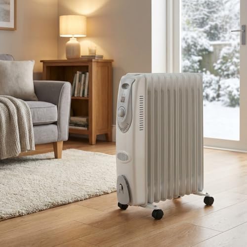 Suinga Radiador de Aceite Bajo Consumo 2000W | Radiador Electrico de Aceite 11 Elementos | Calefactor Electrico con Termostato | Sistema de seguridad en caso de sobrecalentamiento - imagen 5