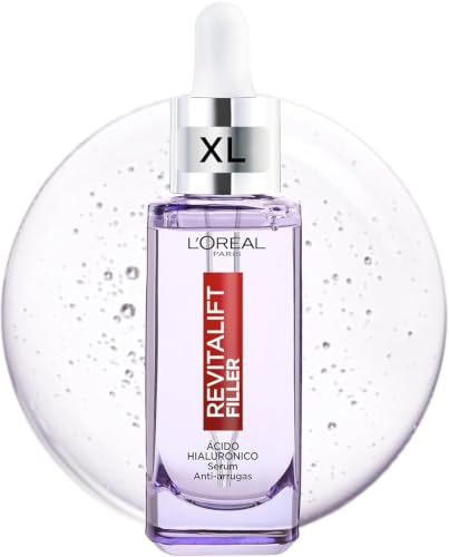 L'Oréal Paris Revitalift Filler Sérum Antiarrugas con Ácido Hialurónico, Péptidos. Nº1 del Mundo. Hidratación Duradera y Profunda. Ilumina y Rellena en 1H. Inspirado en Cosmética Coreana, 50ml XL