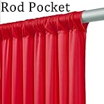 Wrinkle Free Red Backdrop Curtains for Parties, Thick Fabric Photo Backdrop Drapes for Christmas Photography Birthday Wedding Background Backdrop, 10ft x 8ft - Image 3
