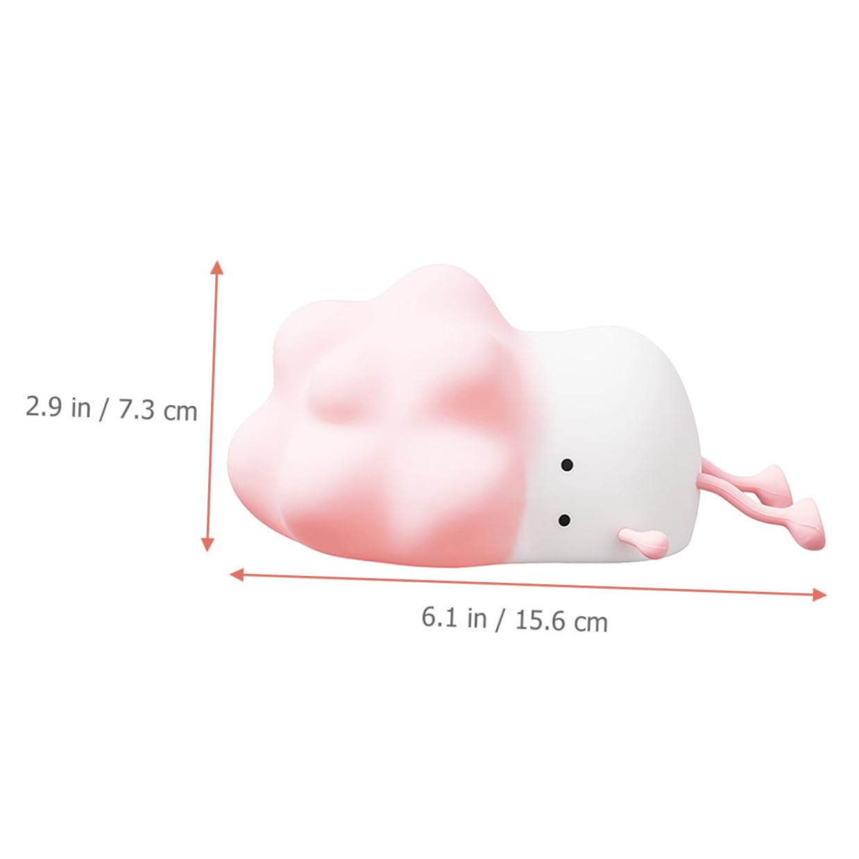 Lampada Notturna per Bambini in Silicone Rosa Batteria Ricaricabile 1200mah e Luminosità Regolabile, Luce da Notte Creativa a Forma di Cartone Animato per Cameretta