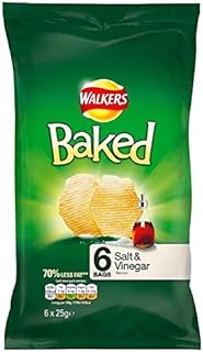 Walkers Baked Salt & Vinegar Crisps 25g x - 6 per pack