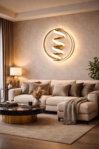 Image of Modern 150 Gold LED Wall Light Crystal Design | Decorative Indoor Wall Lamp for Living Room, Bedroom, Hotel & Hallway Lighting