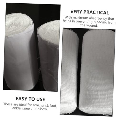 Veemoon 10 piezas Rollos de Gasa Venda de Compresión 8cm X 600cm Vendaje de Primeros Auxilios para Emergencias, Entrenamiento y Uso Deportivo miniatura 7