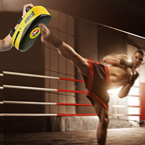 Overmont Taekwondo Kick Pad With Curved Punching Surface Karate Kicking Shield Pu Leather For Boxing Martial Art Kickboxing Training(1 Pc Sold As Single) #TOP6
