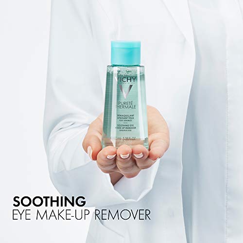 Vichy, Pureté Thermale, Démaquillant Apaisant Yeux Sensibles, Enrichi en Extrait de Bleuet Apaisant et Hydratant, Démaquille en Douceur Cils et Paupières, 100 ml (Lot de 2)