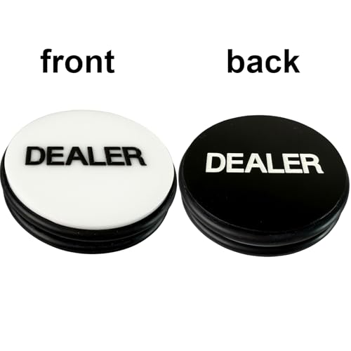 Yuanhe Casino Craps Dealer Button - 3Inch Double Sided Puck Markers Buttons, Great for Poker, Texas Hold 'em & Card Games - Thumbnail 3