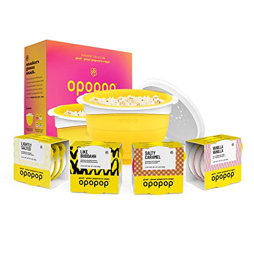 Opopop Microwave Popcorn - Variety 12-Pack Gourmet Popcorn Kit, Collapsible Silicone Popcorn Popper, Popcorn Maker, Gluten Free Snacks Variety Pack, Bpa-Free And Dishwasher Safe #TOP22
