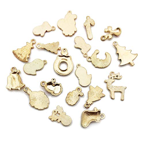 40Pcs Assorted Gold Plated Christmas Enamel Charm Pendant For Diy Jewelry Making Necklace Bracelet Earring Diy Jewelry Accessories Charms (M045) #TOP4