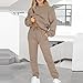 RLEHJN Jogginganzug Damen Baumwolle,2-teiliges Kapuzenpullover und Jogginghosen Zweiteiler Jogginganzug Elegant Langarm Trainingsanzug Hausanzug Sport Set Lounge Set mit Fleecefutter